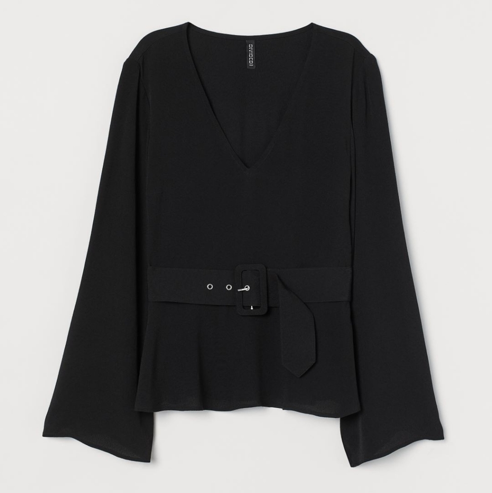 BNWOT Wrap Blouse with Belt